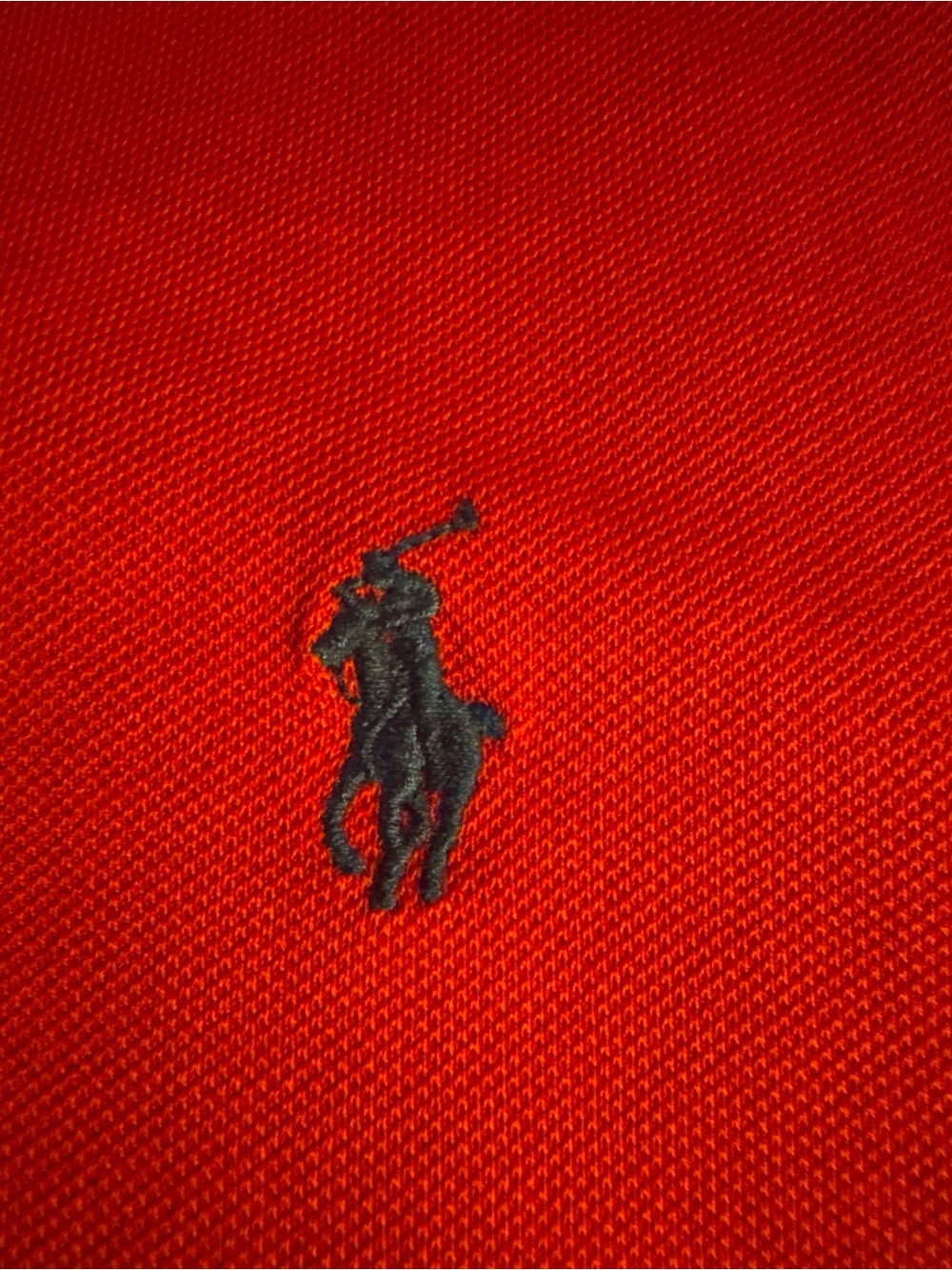Polo Ralph Lauren Pima Stretch Mesh Men’s Polo Shirt Red Size Large Preppy - Picture 5 of 9